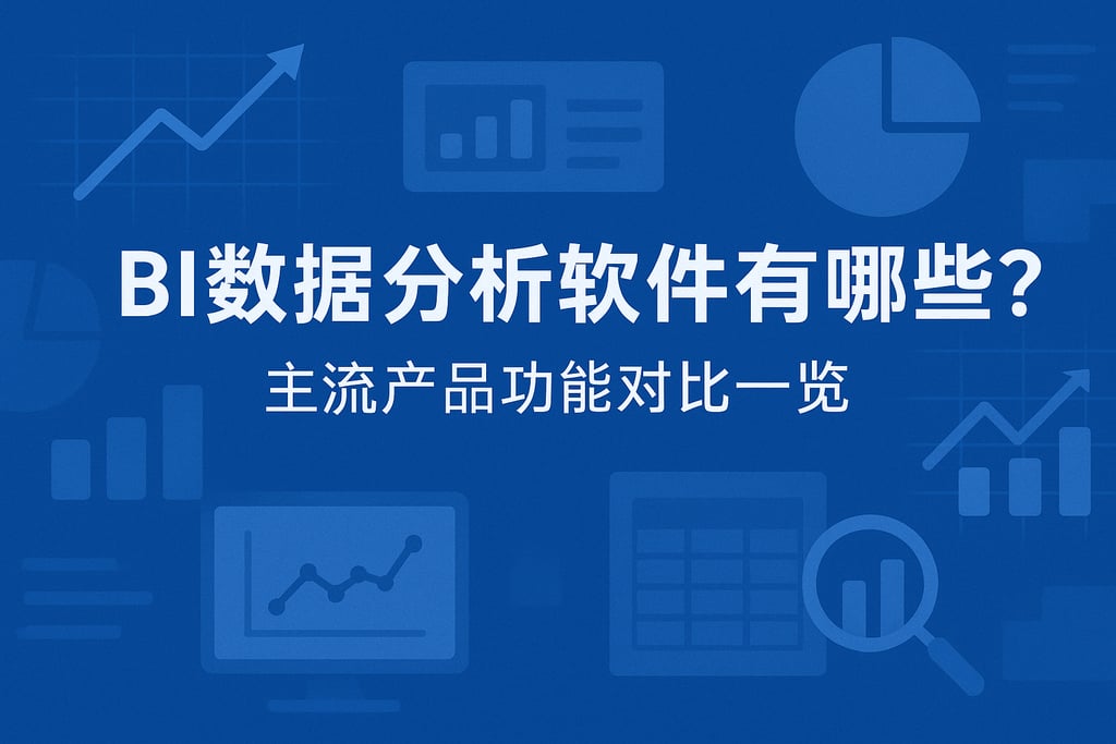BI数据分析软件有哪些？主流产品功能对比一览"